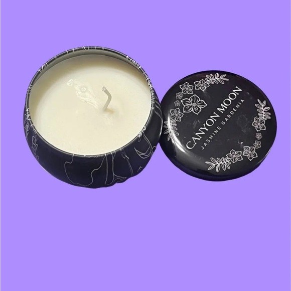 Canyon Moon Jasmine Gardenia Candle Tin Natural Soy Based 4 oz NWOB - Picture 2 of 7